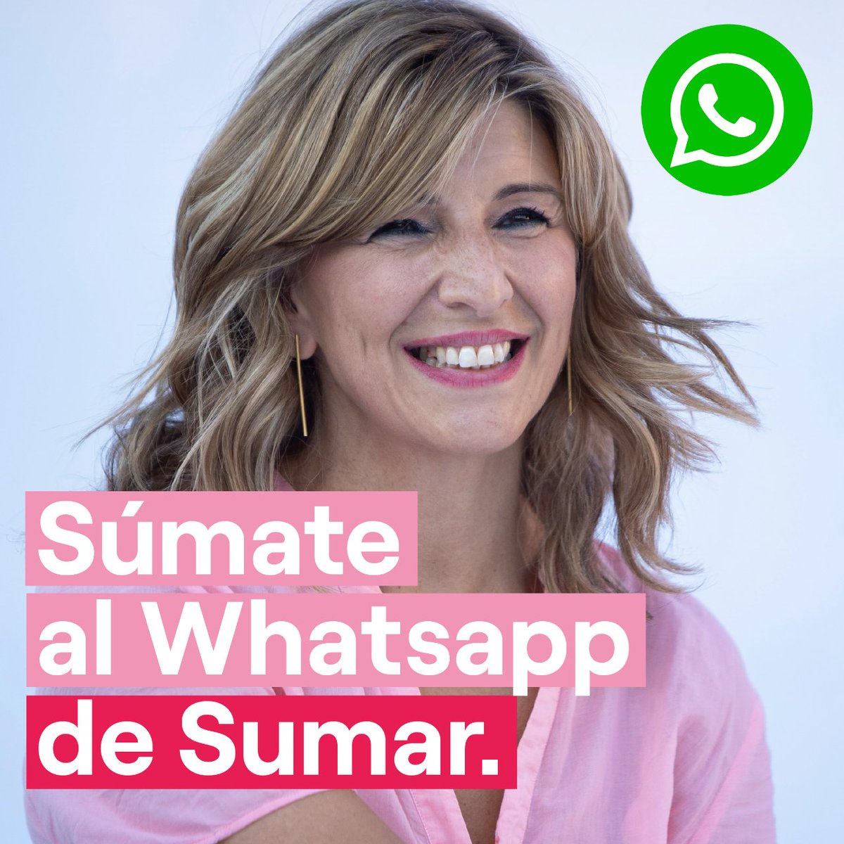 sumar's tweet photo. Ojo, cuidao‼️

¡Nos hemos hecho WhatsApp! 😱

¿Te sumas? 😍

👉 https://t.co/f4JwlOrGGt 👈 https://t.co/7sfg3YAMEQ