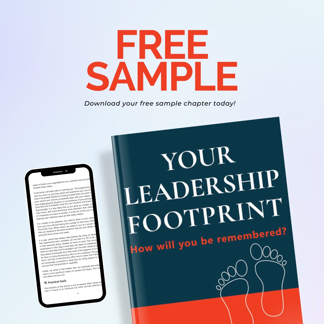 KnowledgeRes's tweet image. We&apos;re offering a free sample chapter of Dave van der Merwe&apos;s book: &quot;Your Leadership Footprint&quot;, giving you a taste of the transformative leadership insights provided in the book. Get your free sample here: bit.ly/46eZ94K