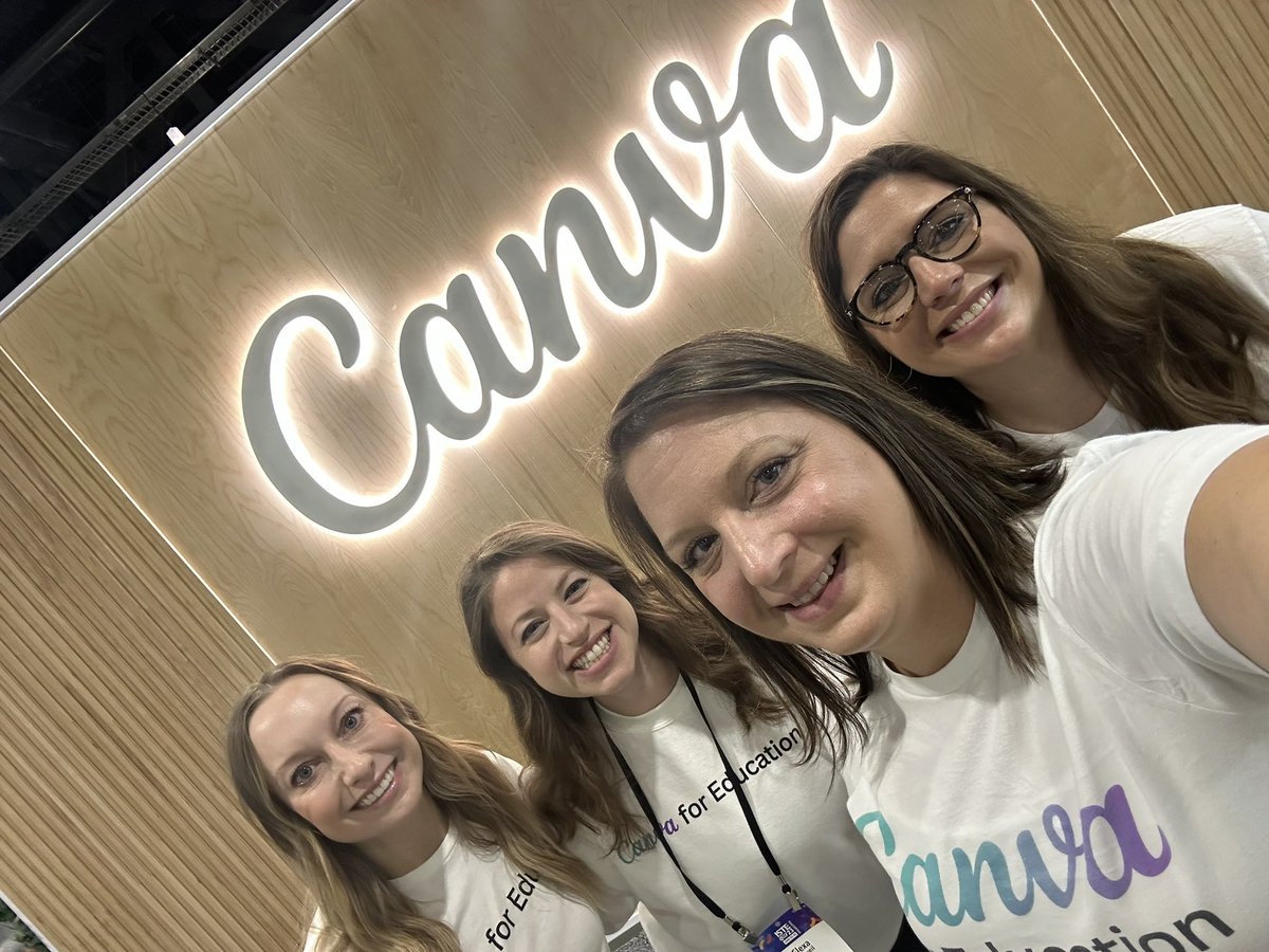 The @CanvaEdu team is ready for day 3 at #ISTELive. Stop by booth 332 and say hi!