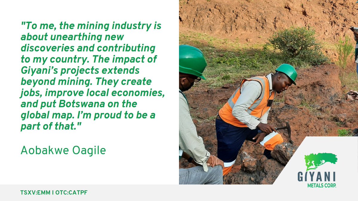 Meet Aobakwe Oagile, our passionate Exploration Manager, who has been instrumental in the exploration processes at our K.Hill Project and our wider portfolio in Botswana. #MeetTheTeam