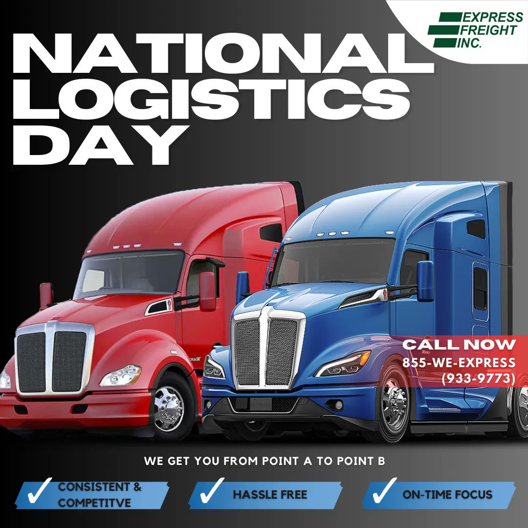 ExFreightInc's tweet photo. #NationalLogisticsDay https://t.co/4ZhPcLbjTr