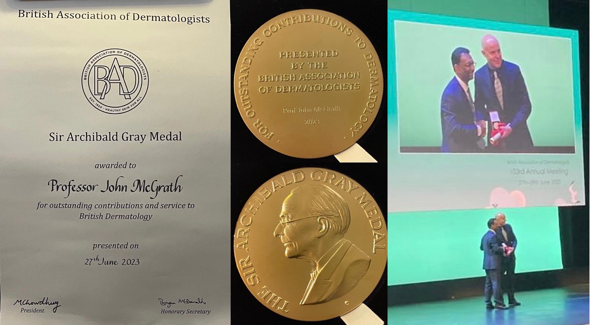 Dr Christos Tziotzios (@drtziotzios) on Twitter photo Tremendous honour for us at St John’s Institute to see our Academic Head receive a well-deserved award for outstanding contributions to Dermatology #BAD2023 <a href="/GSTTnhs/">Guy's and St Thomas'</a> <a href="/KingsCollegeLon/">King's College London</a> <a href="/GSTTresearch/">Guy's and St Thomas' Research</a> <a href="/StJ_DermAcademy/">StJohns Derm Academy</a> Huge congrats Prof John McGrath Tremendous honour for us at St John’s Institute to see our Academic Head receive a well-deserved award for outstanding contributions to Dermatology #BAD2023 <a href="/GSTTnhs/">Guy's and St Thomas'</a> <a href="/KingsCollegeLon/">King's College London</a> <a href="/GSTTresearch/">Guy's and St Thomas' Research</a> <a href="/StJ_DermAcademy/">StJohns Derm Academy</a> Huge congrats Prof John McGrath