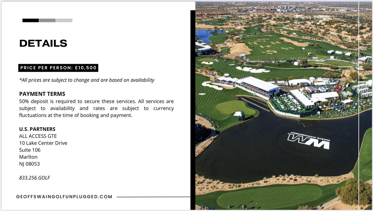 Opportunities to attend the amazing Waste Management Phoenix Open 2024, which i will be hosting. Don’t miss out on The Greenest Show on Grass! 
I have been fortunate enough to of worked at the event several times and experienced the hospitality and it really is something else.