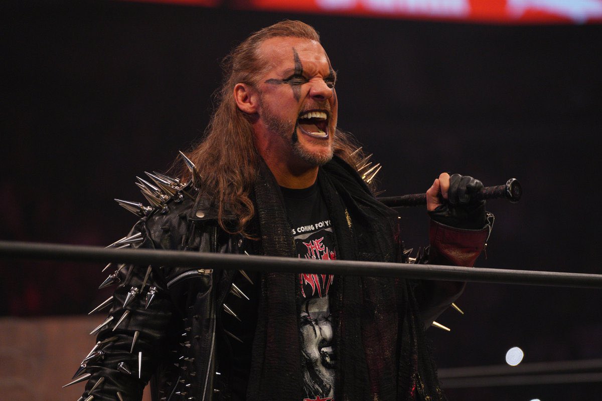 AEW's tweet photo. Revenge is on the mind of @IAmJericho, and he has challenged @Sting & @DarbyAllin, to face @sammyguevara and #thePainmaker in a Tornado Tag TONIGHT!
Don’t miss Wednesday Night #AEWDynamite LIVE from Hamilton, Ontario, TONIGHT at 8pm ET/7pm CT on @tbsnetwork! https://t.co/8TuN3PwsYp