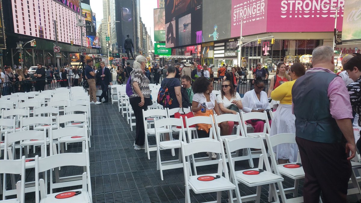 Less than an hour away from celebrating the #TKTS50thAnniversary!

Come join the fun in <a href="/TimesSquareNYC/">Times Square</a>