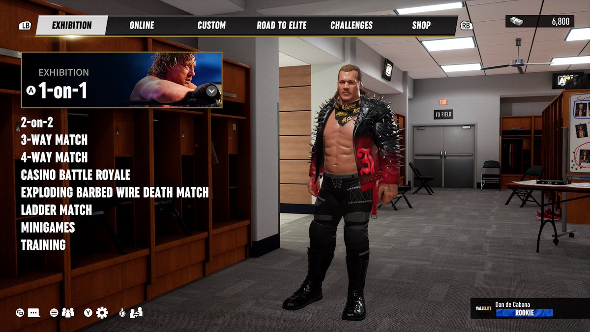 KouliKollector's tweet image. A look inside the menu of #AEWFightForever

Compete in
1v1
2on2
3 and 4 Way
Casino Battle Royale
Ladder Match
Exploding Barbed Wire Death Match

Play Mini Games like
#AEW Trivia
@PentagonJunior Says
Chip Gather

Train to learn the ropes

Online
Road to Elite

And so much more!