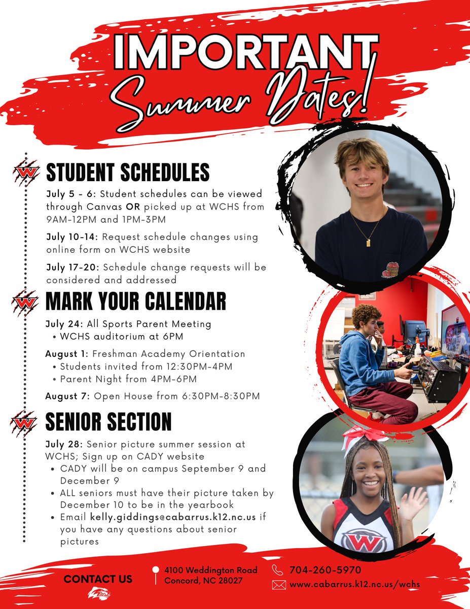 See important summer information below‼️‼️‼️ ♥️🖤 <a href="/CabCoSchools/">Cabarrus Co. Schools</a>