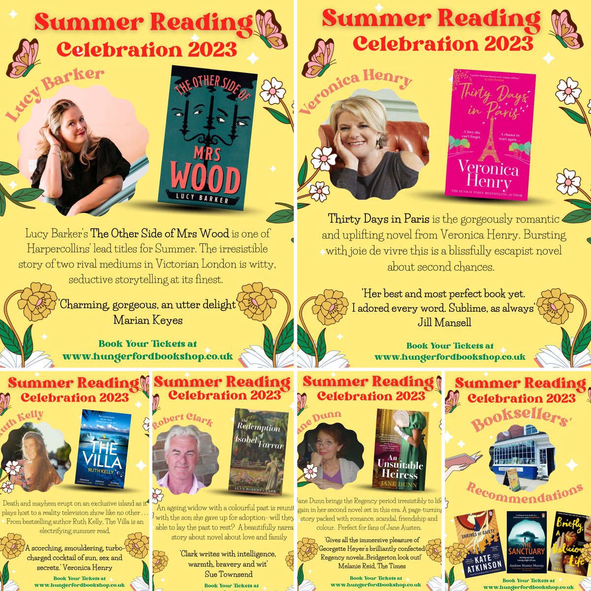 ✨ 10 days ✨until our annual Summer Reading Celebration with @lucysmallbark @veronica_henry @ruthywriter Alan Robert Clark & @JaneDunnAuthor + booksellers sharing their recent reads. Add in Pimms, wine, and nibbles and we’re in for a delightfully bookish evening! Book your tix!