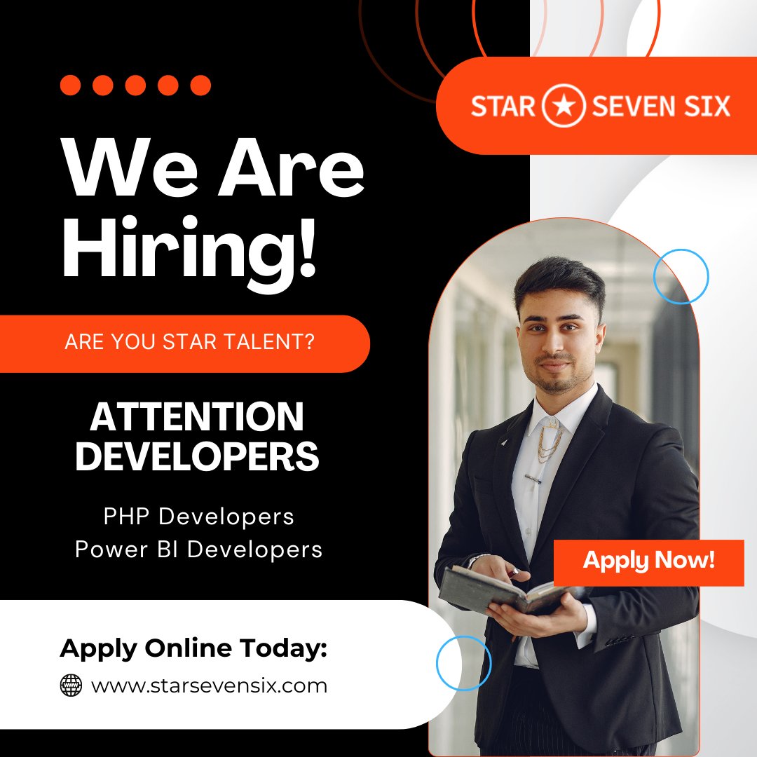 StarSevenSixLTD's tweet image. We're currently expanding our dynamic team and seeking passionate and experienced professionals to join us! Are you an expert in PHP or have proficiency in PowerBI? If so, we would love to hear from you.
starsevensix.com/careers
#HiringNow #PHPdevelopers #PowerBIDevelopers
