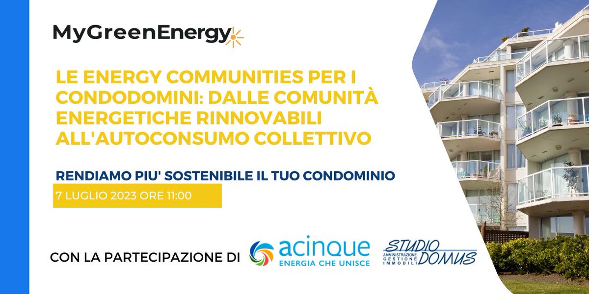 FAST Zero terrà l’evento "Le #energy communities per i condomini: dalle #Cer all'#autoconsumo collettivo".
Vorresti partecipare? linkedin.com/events/leenerg…