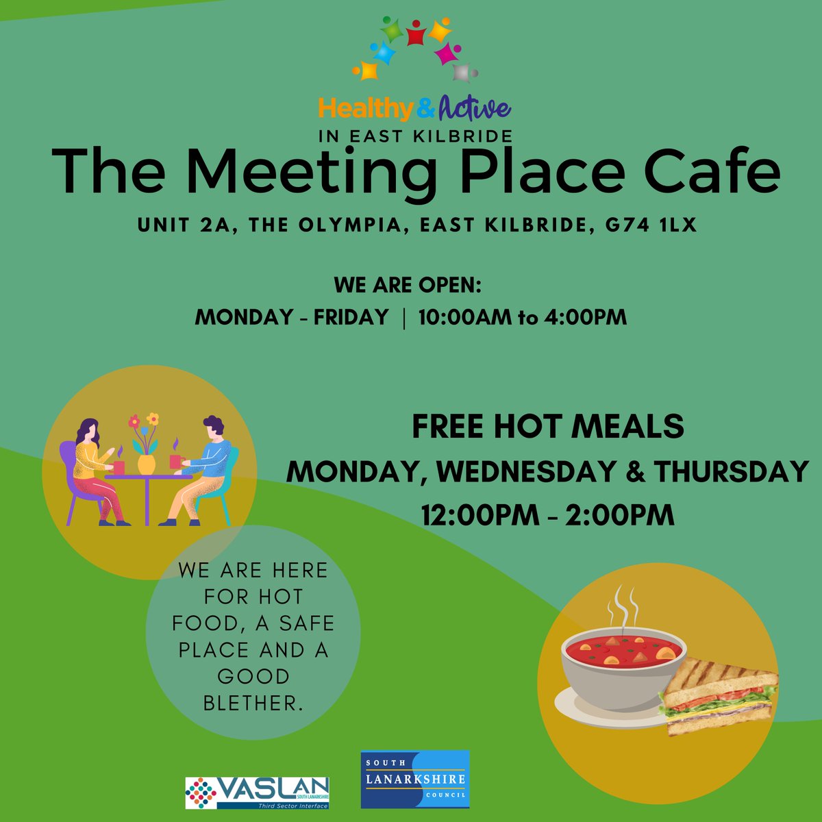 Good News 🙌 

From this week will be 𝐨𝐟𝐟𝐞𝐫𝐢𝐧𝐠 𝐟𝐫𝐞𝐞 𝐦𝐞𝐚𝐥𝐬 𝐞𝐯𝐞𝐫𝐲 𝐌𝐨𝐧𝐝𝐚𝐲, 𝐖𝐞𝐝𝐧𝐞𝐬𝐝𝐚𝐲 𝐚𝐧𝐝 𝐓𝐡𝐮𝐫𝐬𝐝𝐚𝐲 𝐟𝐫𝐨𝐦 𝟏𝟐 𝐧𝐨𝐨𝐧 𝐭𝐨 𝟐𝐩𝐦.  

Why not pop in and see what Doreen and the team have on the menu 💜