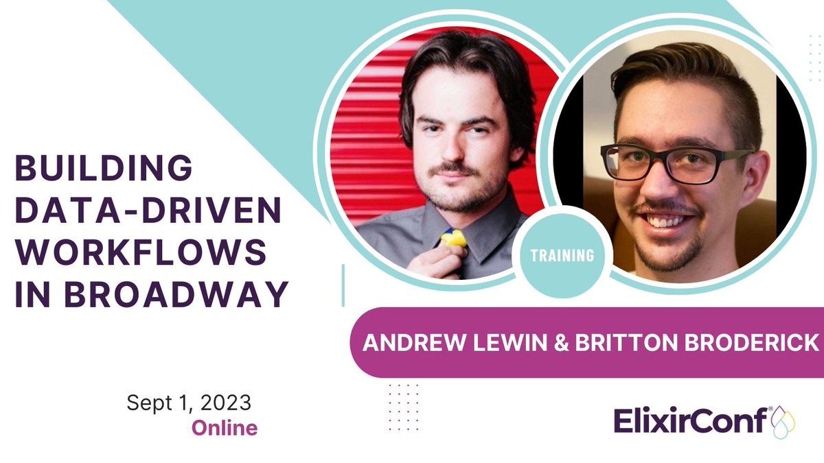 Want to handle data like the pros?

Get hands-on experience to improve your ETL pipeline with <a href="/WirdNah/">Andrew Lewin</a> and <a href="/brit_broderick/">Britton Broderick</a> in their class, 'Building Data-Driven Workflows in Broadway' at <a href="/ElixirConf/">ElixirConf</a> US 2023!

2023.elixirconf.com/training#build…

9/1 Online

#MyElixirStatus