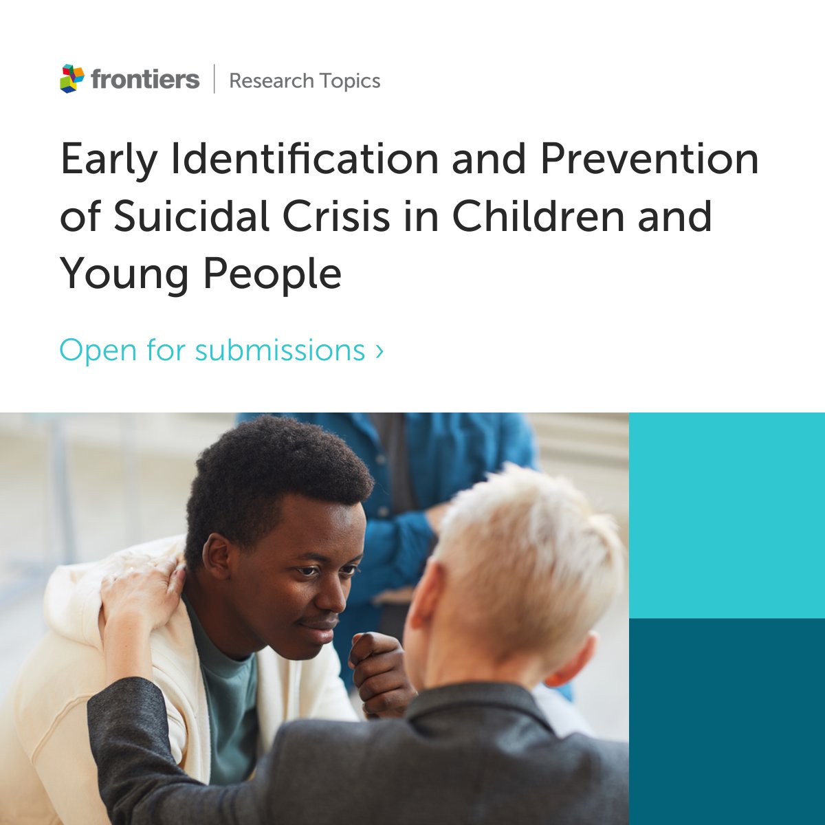 Are you researching #suicideprevention in children &amp; young people? Consider submitting to our <a href="/FrontiersIn/">Frontiers</a> research topic - deadline for submission of abstracts 29th Sept 2023! Please RT 😊
frontiersin.org/research-topic…