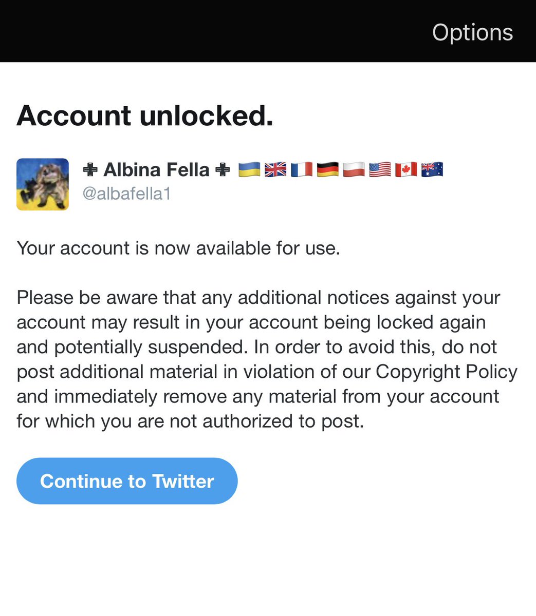albafella1's tweet photo. #NAFOfellas, Twitter wants to ban my profile. I ask you to boost please. Fecking v@tn1ks now report about copy right, not about « graphic » content: https://t.co/IcelfoZio8