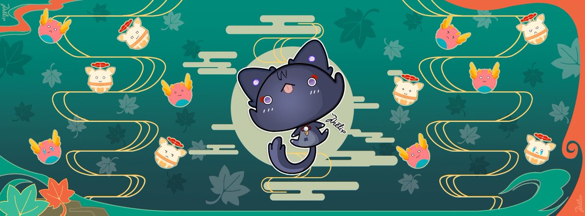 phelichi's tweet photo. #Klee #Kazuha #Scaramouche #OllieSkye #Scarameow https://t.co/YPtWXEN2ez
