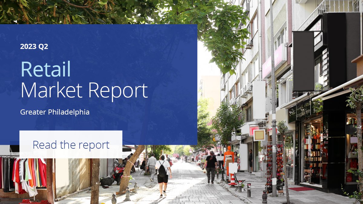 ColliersPhilly's tweet photo. Shopping center vacancies dropped to pre-pandemic levels as multiple large vacancies were backfilled and activity from tenants looking for inline locations increased.

Read more in our NEW Q2 Greater Philadelphia research report: https://t.co/3u5ccBh29a https://t.co/QeqxrXstGY