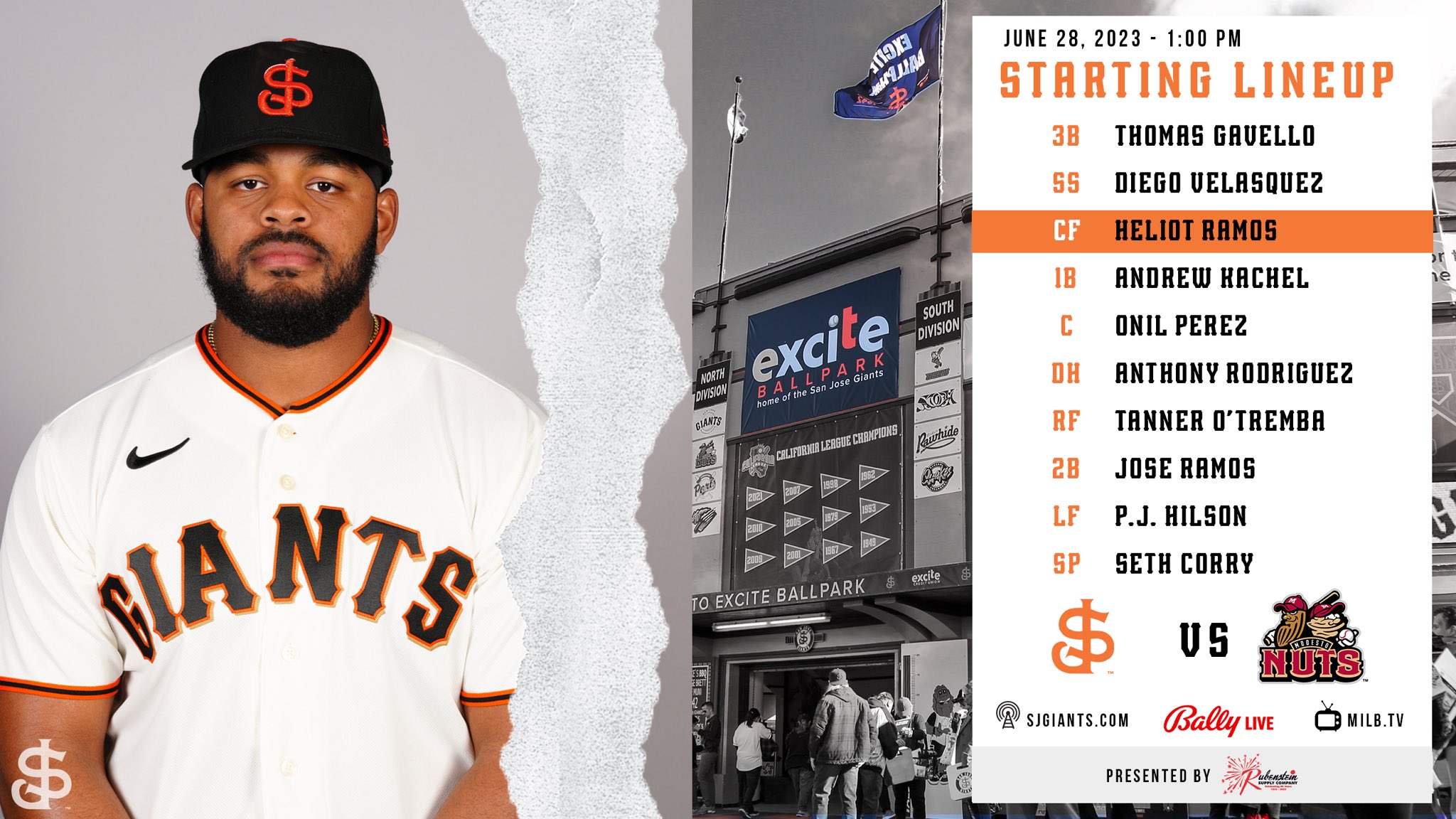 San Jose Giants on X: Afternoon ⚾️ and a familiar face 👀 to