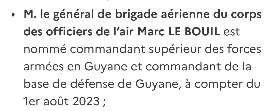 Un nouveau COMSUP pour la #Guyane nommé en Conseil des ministres