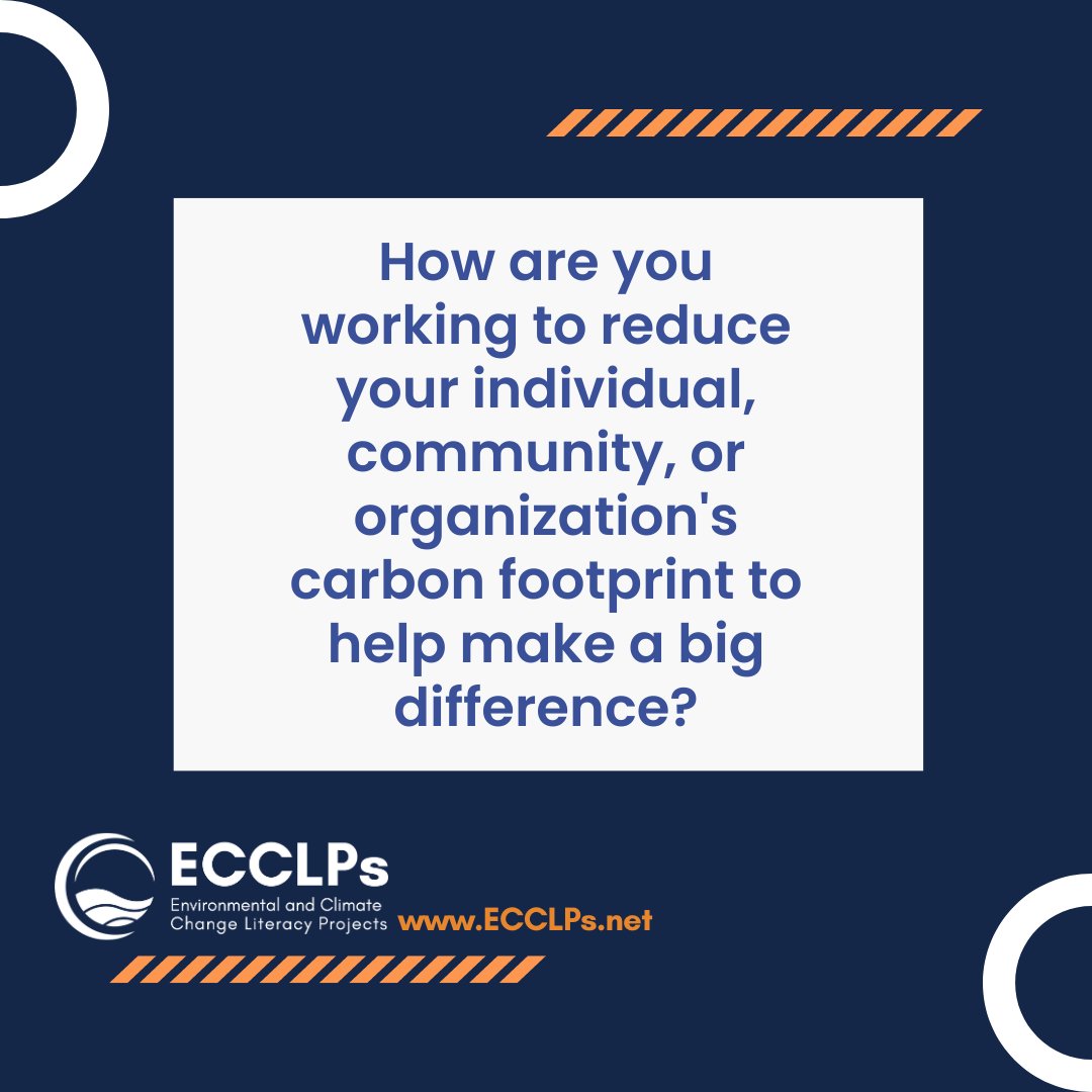 Tell us, how are you working to reduce your individual, community, or organization's carbon footprint to help make a big difference? Share your inspiring ideas and actions in the comments below!🌎✨#ECCLPs  #CarbonFootprintReduction #TogetherForChange
