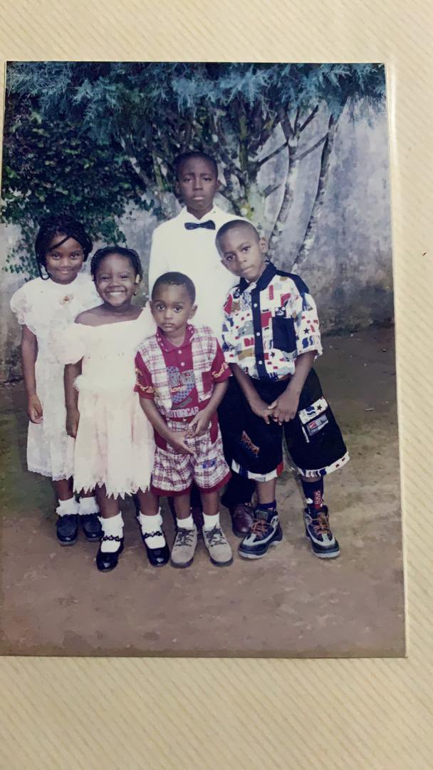 wilfriedboh's tweet photo. it all started in Yaoundé, Cameroon on sunday June 28th 1992. 
look at the FOCUS on that baby picture around my siblings and nephews lol lol 
you could tell, from an early age in Yaounde, i was going to be a problem https://t.co/1SKlgFkOHq