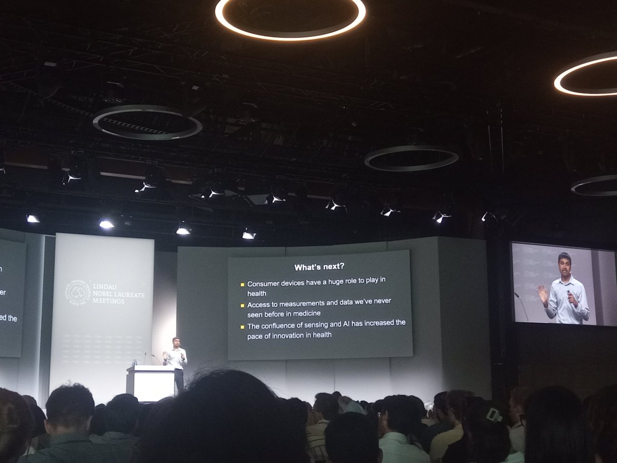 Mind blown by Shwetak Patel's lecture on using smartphones and wearables to democratise healthcare at the 72nd Lindau Nobel Laureate Meeting 🤯
Check out his work!

 #LINO23 #GlobalHealth