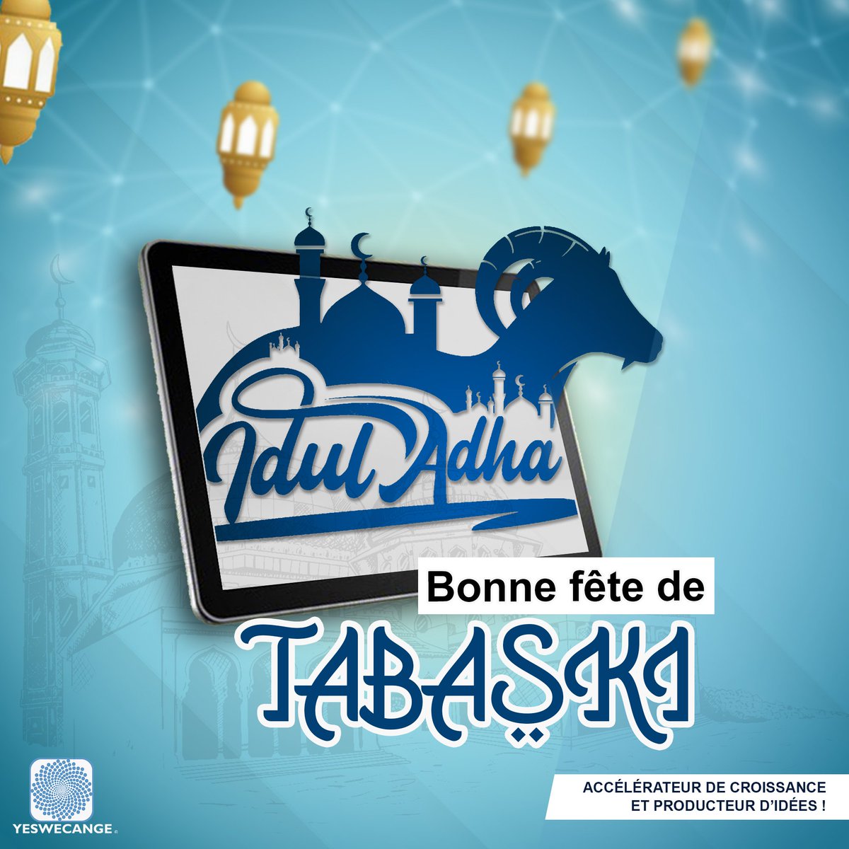 🎉🐏🌙 Joyeuse Tabaski à toute la communauté musulmane ! 
Que cette journée sacrée soit remplie de bénédictions, de partage et de gratitude. 🕌✨🙏

#BonneFêteDeTabaski  
#DigitalMarketing 
#YesWeCange