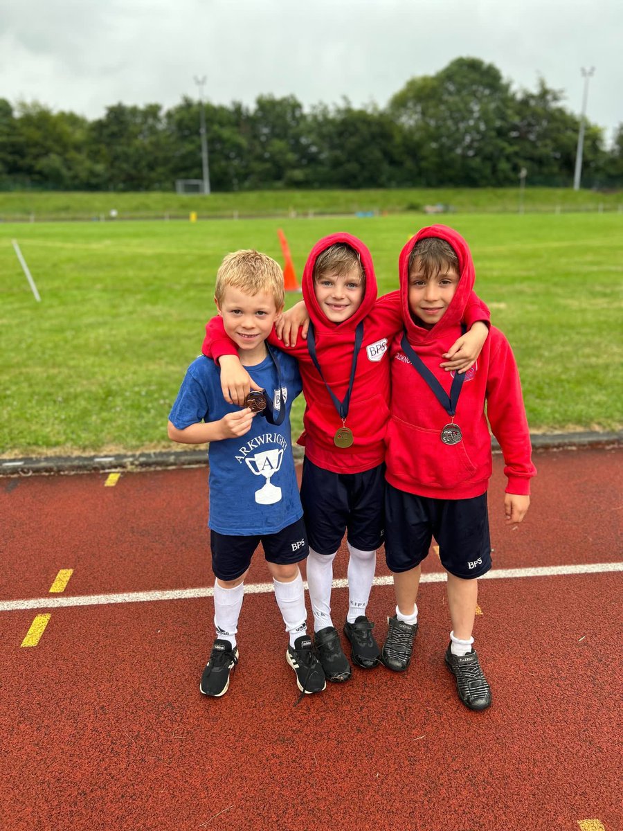 A big Brabyns WELL DONE to not only our medal winners but to all the children who participated in Junior Sports Day @WoodbankStadium this afternoon #BPSNurture