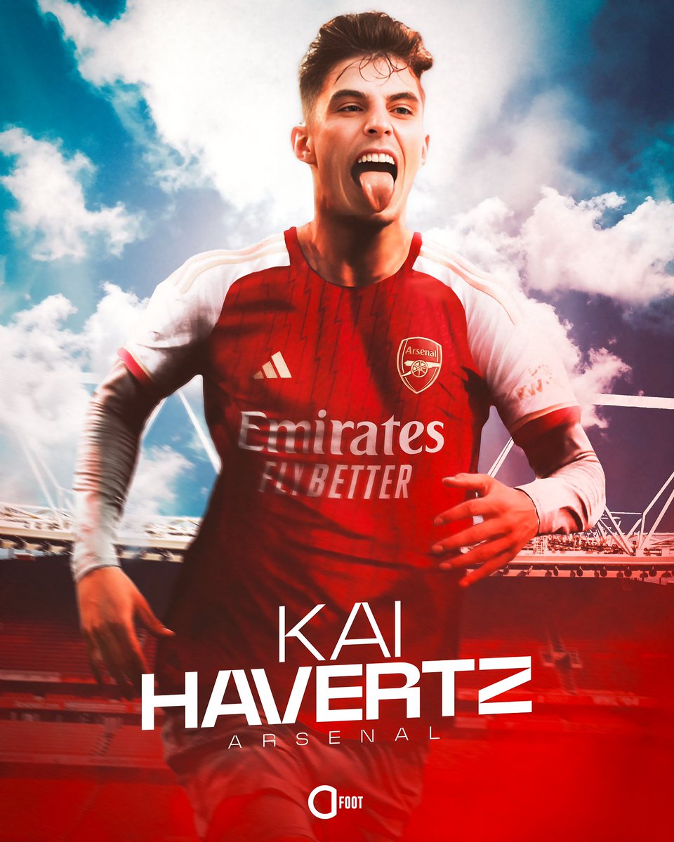 ActuFoot_'s tweet photo. 🚨 OFFICIEL ! KAI HAVERTZ SIGNE À ARSENAL ! ❤️🤍

Montant du transfert : 75 M€. 💰 https://t.co/8QzCmrX2pC