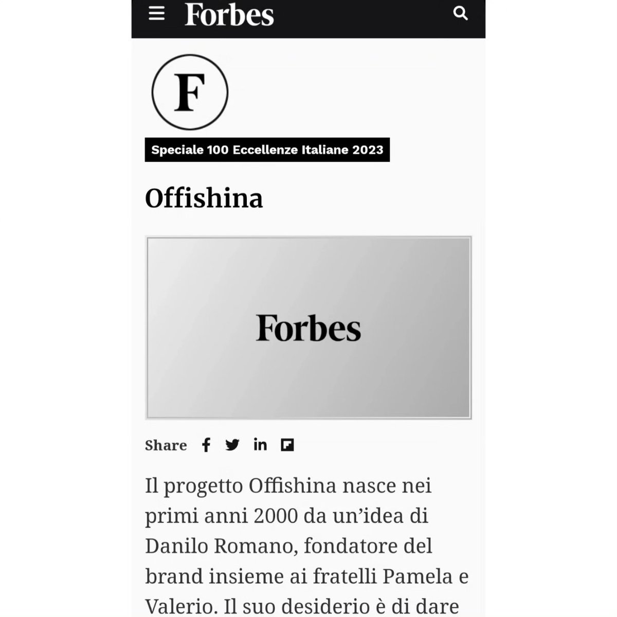 offishina's tweet photo. Su @Forbes l'articolo completo dedicato ad Offishina®.
https://t.co/9OgtPSG3Le
#offishina
#conserviamoilsaporedelmare #insaccatidipesce #forbes #forbesitalia #garum https://t.co/VMa6Xcx9fe