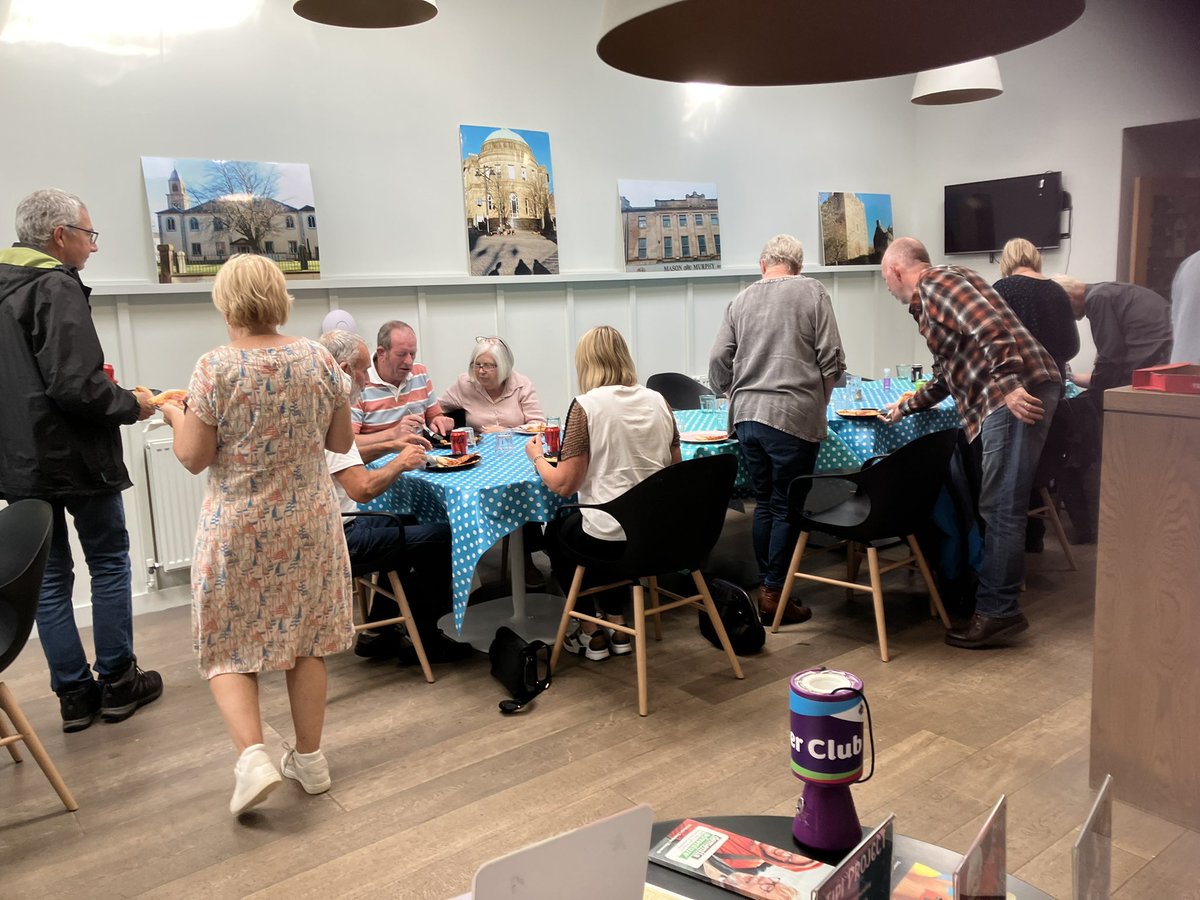 Sheenamb3's tweet photo. We love the last Wednesday of the month for “Supper Club” for younger people with dementia! Huge massive thanks to Dominos Kilmarnock for discount for charity! Pizza went down a treat💜@alzscot @dominos https://t.co/M8LVZ9hMv7
