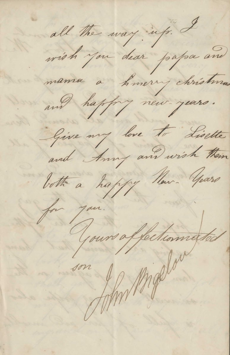 BigelowPapers's tweet photo. December 25, 1866- A letter from John Bigelow Jr. to his father. https://t.co/yiE3orSEMv