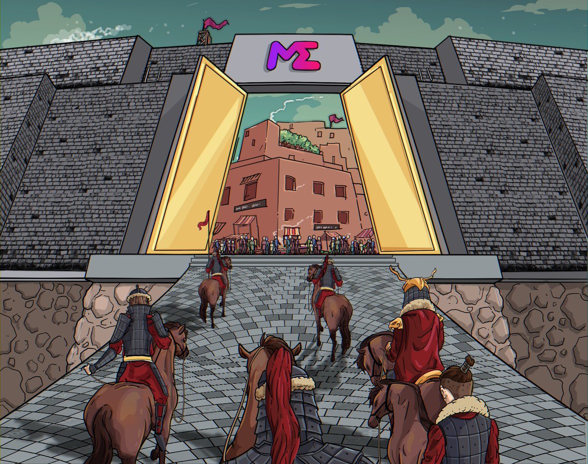 DeFi Tribe x Magic Eden 

The gates to the old city loomed over the warriors, their equipment bruised and battered, their spirits unbroken.  

Here, in the ancient citadel, they would establish a market in the legendary bazaar to forge alliances and trades for the battle ahead.