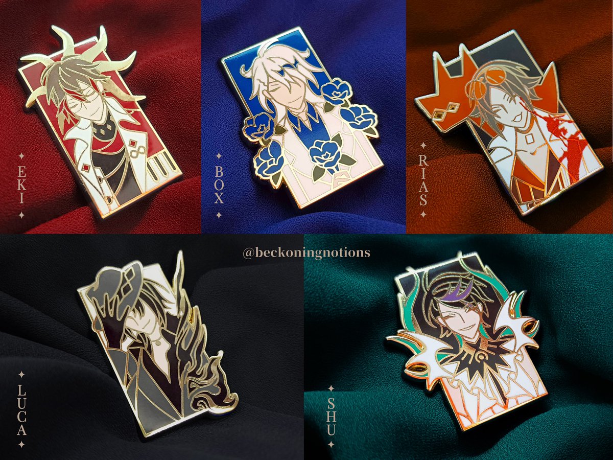 BNotions's tweet photo. [RTs are appreciated]  

Luxiem Enamel Pins Fanmade 💙❤️💛🧡💜

They come with double posts to secure the pin better and measures ~1.5inch tall!

Feel free to check them out! ^0^
https://t.co/cSsdx4aahn

#Ikenography #drawluca #yaminoart #mystart #akurylic #luxiem #NIJISANJI_EN https://t.co/CZyQ4LqjZt