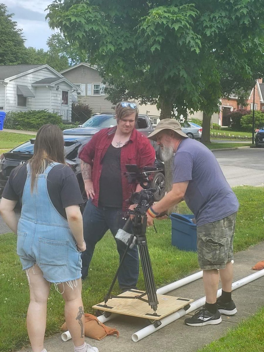 FilmSlasherDays's tweet photo. Equipment testing &amp; rehearsals. Despite scorching heat &amp; sticky humidity, our dedicated crew gave it their all. The sheer talent, passion &amp; knowledge displayed by @digitalcos, Alex Frank, Hope Muehlbauer &amp; Ty Cheman is amazing. Excited for the world to witness our movie #Horror https://t.co/JdoN87F75A