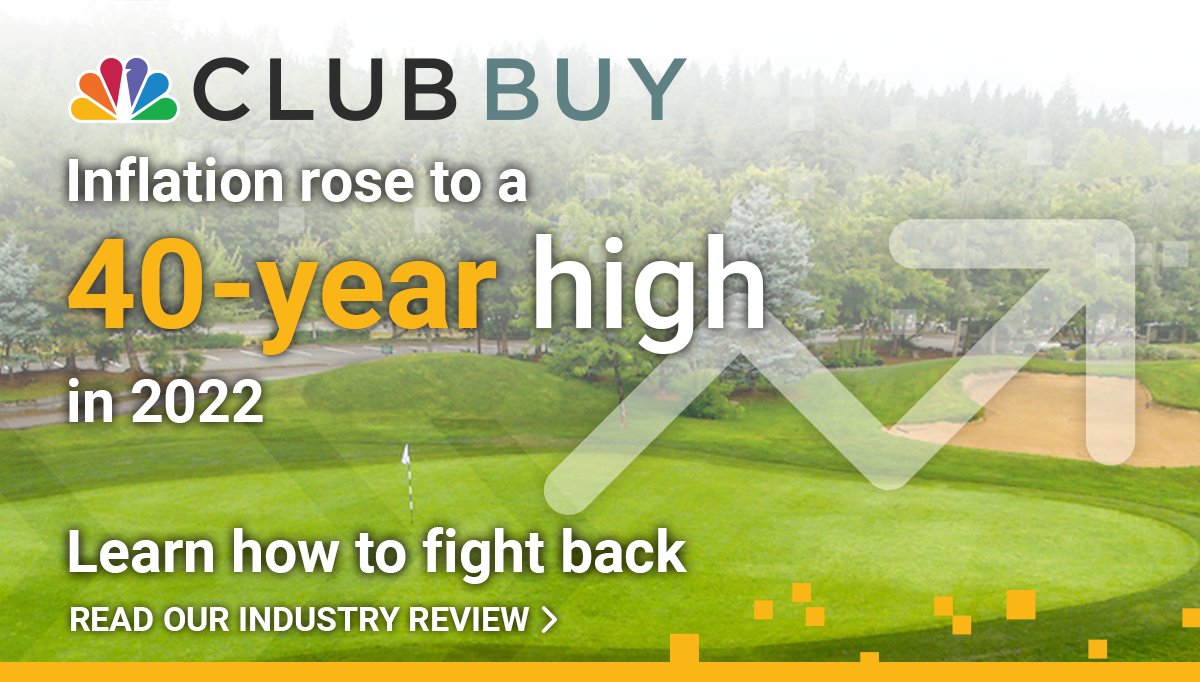 GolfNowBusiness's tweet photo. The numbers are in! Inflation reached new heights in 2022, impacting golf courses and businesses of all sizes. Luckily, ClubBuy is here to help. Get your free guide here: https://t.co/sBrg4SJ3OH #GolfIndustry https://t.co/MJbqaSLdwL
