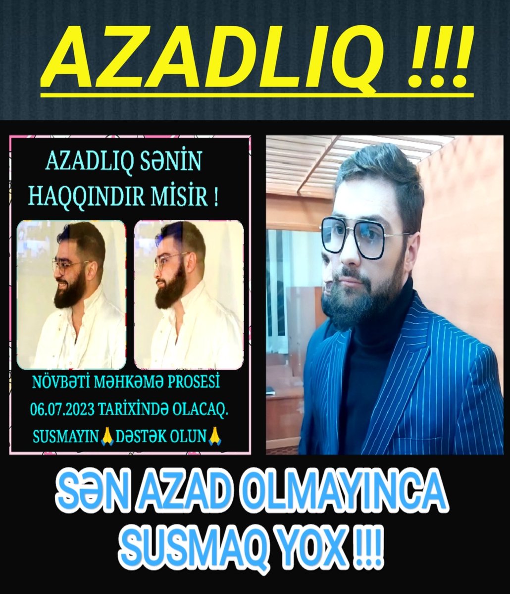 Misir Kasimli Karabağ Gazisi.Bir Ermeni tarafından iftiraya uğramış ve 8 yıllık hapis edilmişdir.2 yıldan artık Kiev'de tutuklu.Gazimiz Türkiye'deki kardeşlerinden destek bekliyor 🇹🇷#FreedomForMisirGasimli
#MisirQasımlıyaAzadlıq
#MisirKasimliyaÖzgürlük
@RTErdogan 
@azpresident