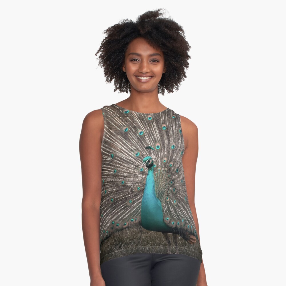A lovely peacock pillow and sleeveless top.

click here for more info:cutt.ly/VwyFxyfY

#redbubbleshop #homedecoration #findyourthing 
#redbubble #giftideas