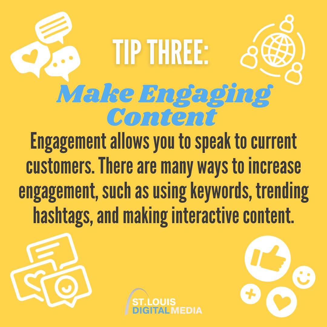 stldm's tweet photo. Here are some social media tips to celebrate World Social Media Day! If you need social media or digital marketing assistance, you can contact our office at 314-200-5592
.
.
.
#SocialMediaDay #worldsocialmediaday2023 #digitalmarketingtips #socialmediatips #digitalmarketingagency https://t.co/4PvgIzYddr