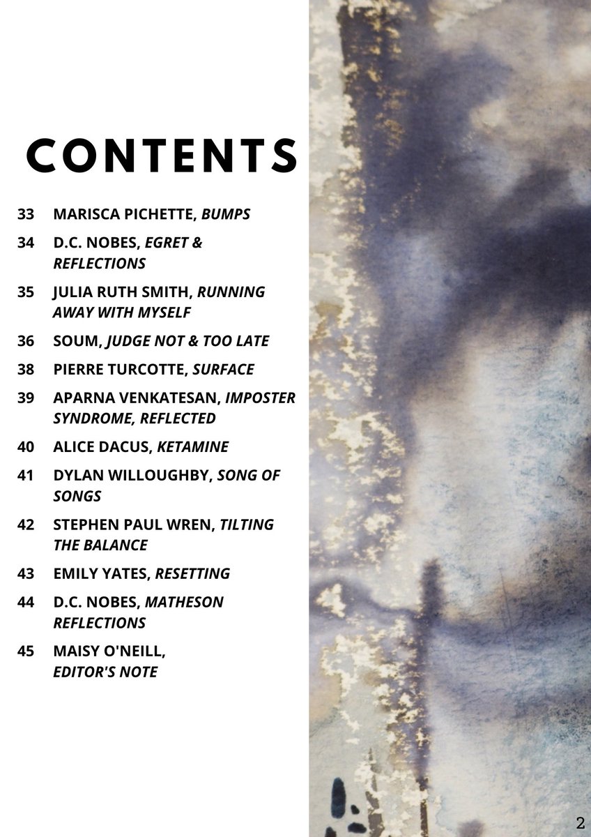 sixpencesociety's tweet photo. Contributors and Contents! These very talented people have trusted me with their beautiful work and have come together to create a wonderful collection - Issue Two: ‘Reflect’ will be available to read on our website this Friday! https://t.co/e4p3X5Rwog