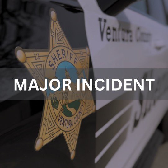 VENTURASHERIFF's tweet photo. Police and fire officials are on scene of a train vs vehicle traffic collision in the city of Moorpark. Some of the cars have derailed but are still upright. 

PIO representatives are enroute to the scene and we will provide further updates. Please monitor our social medias. https://t.co/k5rRpz147d