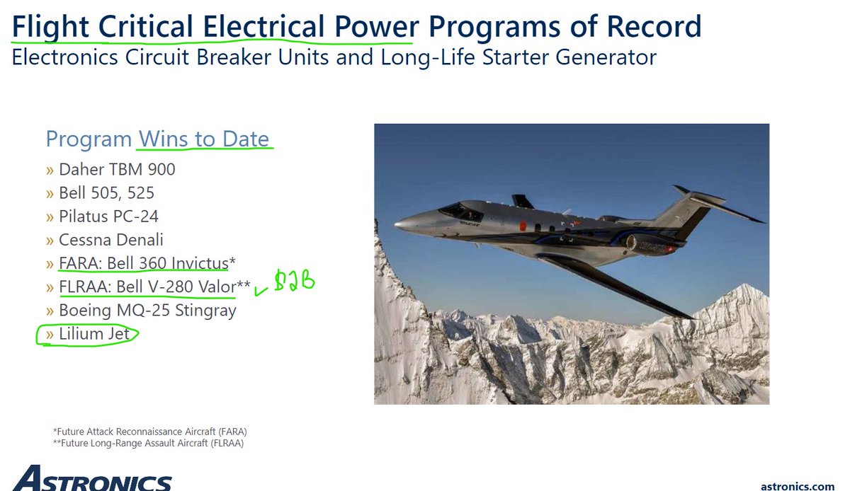 @arny_trezzi @Lilium @em013L Another win for $ATRO critical flight power platform - already huge (potential) ~$2B transformational win from Army and  if EVTOLs take off..🚀