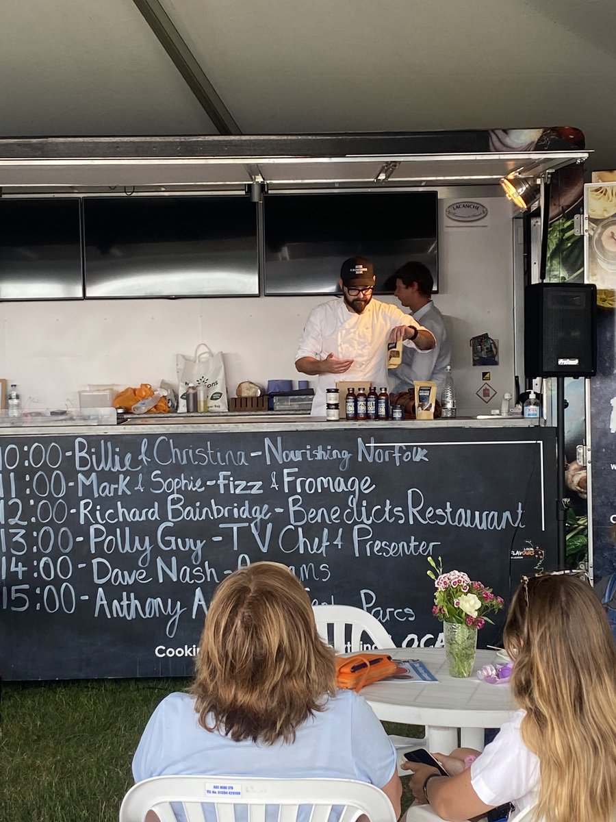 So great to catch up today with you Richard ! was great fun demonstrating at the @norfolkshow @ChefBainbridge @IanClarke41 @BBCNorfolk