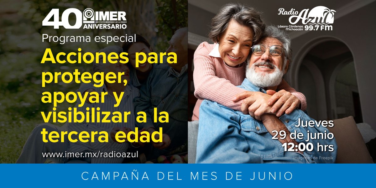 RadioAzul_FM's tweet photo. RADIO-REPORTAJE
29 de Junio, 12:00 Hrs.
whtasapp al 📷📷
7531484513
Escúchanos por la 99.7 FM 📷📷
📷 https://t.co/Xk4ybT2gfl
📷 app android #IMER
#SomosRadioPública IMER, Instituto Mexicano de la Radio
Síguenos:
https://t.co/ncRDnrkGSr https://t.co/3sZ2EL49gE
