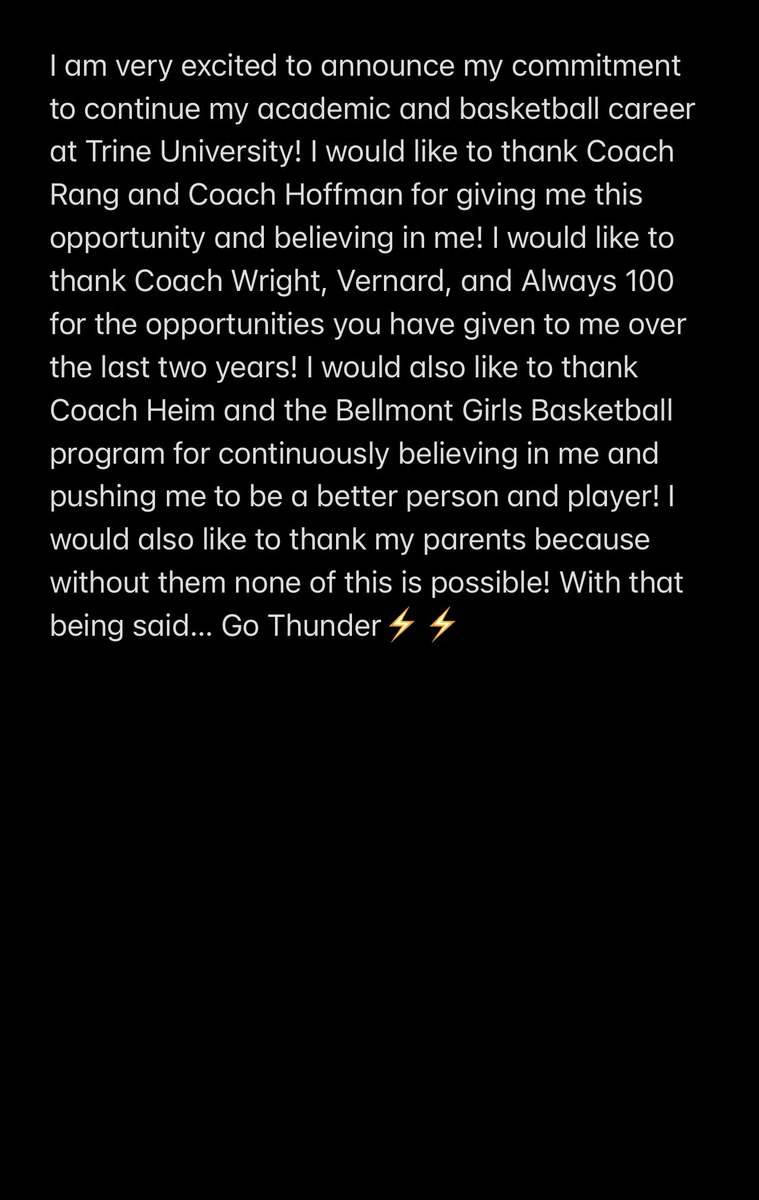 Hailey Cole (@haileycole32) on Twitter photo very excited for the next 4 ⚡️⚡️
<a href="/vjhAlways100/">Always 100</a> <a href="/TrineWBB/">Trine Women's BBall</a> <a href="/heim0928/">Andy Heim</a> <a href="/BellmontGBball/">Bellmont Braves Girls Basketball</a> @Always100WW24 very excited for the next 4 ⚡️⚡️
<a href="/vjhAlways100/">Always 100</a> <a href="/TrineWBB/">Trine Women's BBall</a> <a href="/heim0928/">Andy Heim</a> <a href="/BellmontGBball/">Bellmont Braves Girls Basketball</a> @Always100WW24