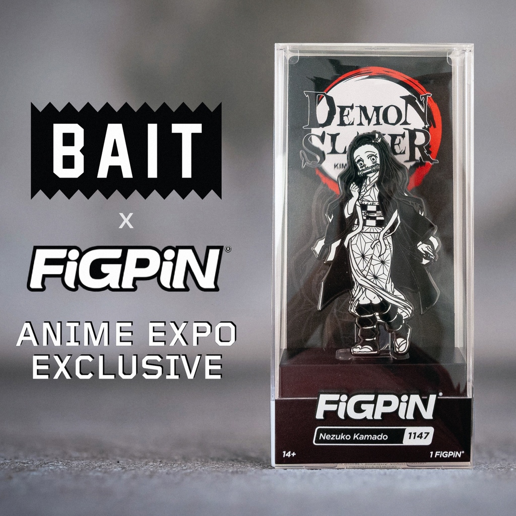 The BAIT x FiGPiN Nezuko Kamado - Black & White Version Anime Expo Exclusive will be available this weekend! Visit us at Booth 4911 all weekend to shop!