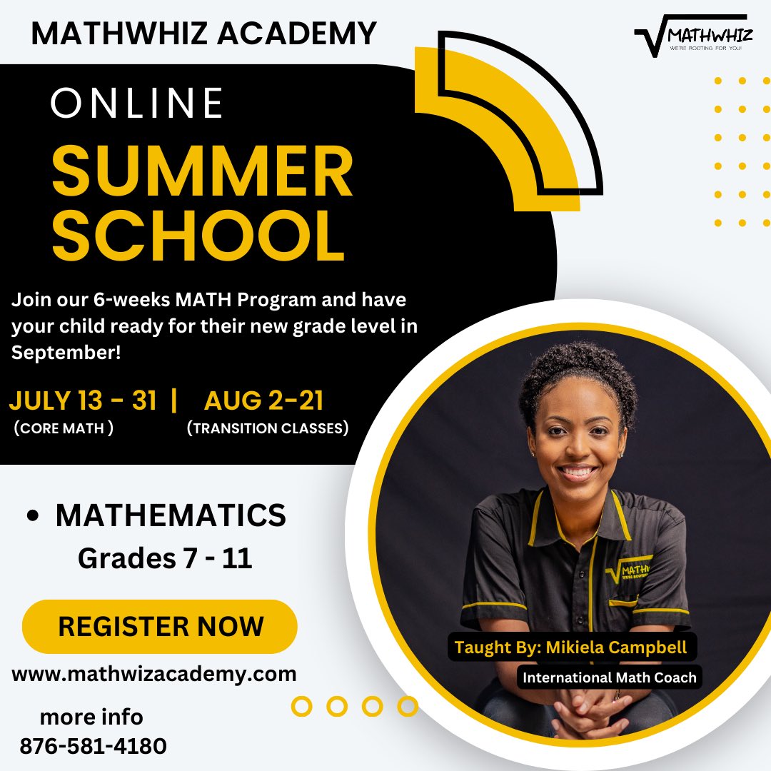 MathwizAcademy's tweet image. Are You Tired Of Your Child Being Behind In Math Class?

Boots Your Child’s Confidence In Math! Grades 7-11 Summer Math Classes
