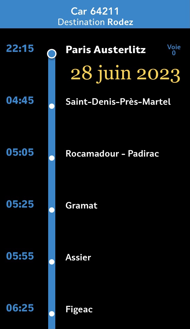 TrainCvnAuvergn's tweet image. 😱 Le vrai visage du seul @Intercites à destination du #MassifCentral❗️Ce soir 🚌 bus intégral Paris ➡️ @VilledeFigeac ➡️ @VilledeRodez @dept_aveyron proposé par @SNCFVoyageurs‼️Même pas honte @JPFarandou @CFanichet @am_thomascommin❓Si, si... ils ont osé
🆘 @GibelinLuc @CBeaune