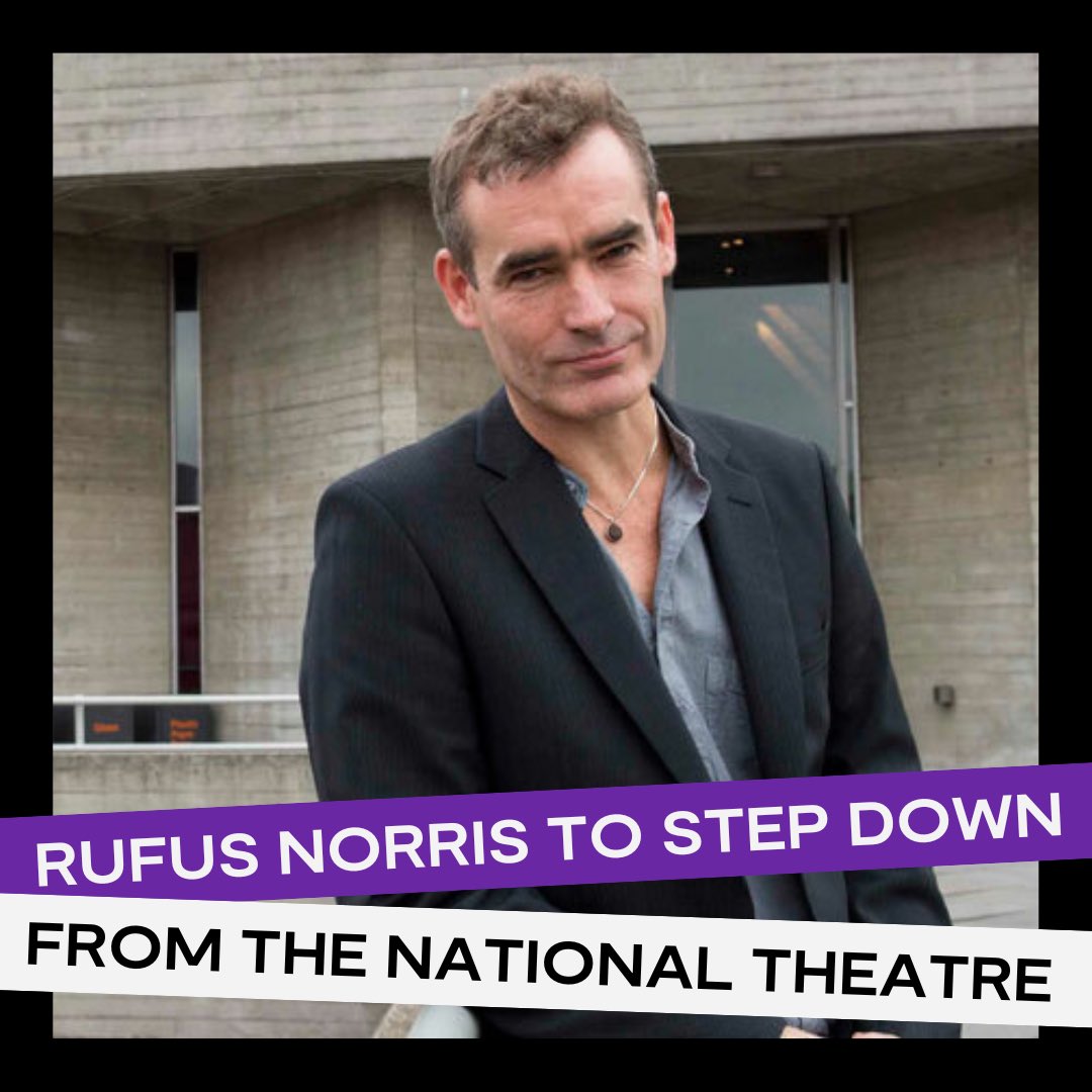 iamprouk's tweet photo. After 10 years as director at The National, Rufus Norris is leaving the role. He has said he had the "honour of shaping the programme of extraordinary work that sparks imagination, brings people together and illustrates the vital role theatre can play in all our lives." https://t.co/0YjZvmSGFm