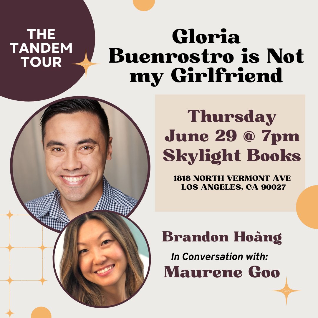 Oh snaps. My launch for GLORIA BUENROSTRO IS NOT MY GIRLFRIEND at @skylightbooks is TOMORROW NIGHT. Stop by at 7pm and get real James Lipton with me and @maurenegoo. After party at Drawing Room! Free shots on me!* ** just kidding I can't afford that.