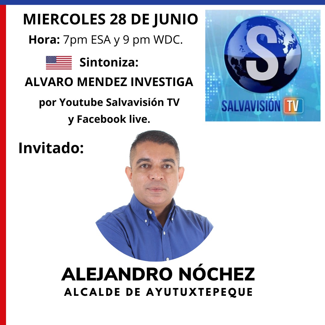Alejandr0Nochez's tweet photo. Espero puedan acompañarme este miércoles 28 de junio en la entrevista de "Alvaro Méndez Investiga" a las 7:00 p.m., de antemano muchas gracias!!! https://t.co/mAQz3MamAc
